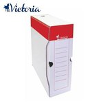 Victoria karton archiváló doboz, A4, 100 mm, piros 