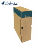 Victoria karton archiváló doboz, A4, 100 mm, natúr színű 