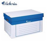 Victoria archiváló konténer karton 2db 320x460x270 mm fehér-kék  